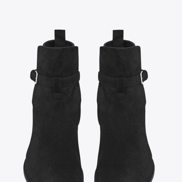 yves saint laurent  black WYATT JODHPUR BOOTS IN SUEDE sz 43 usa 10 - Picture 2 of 10